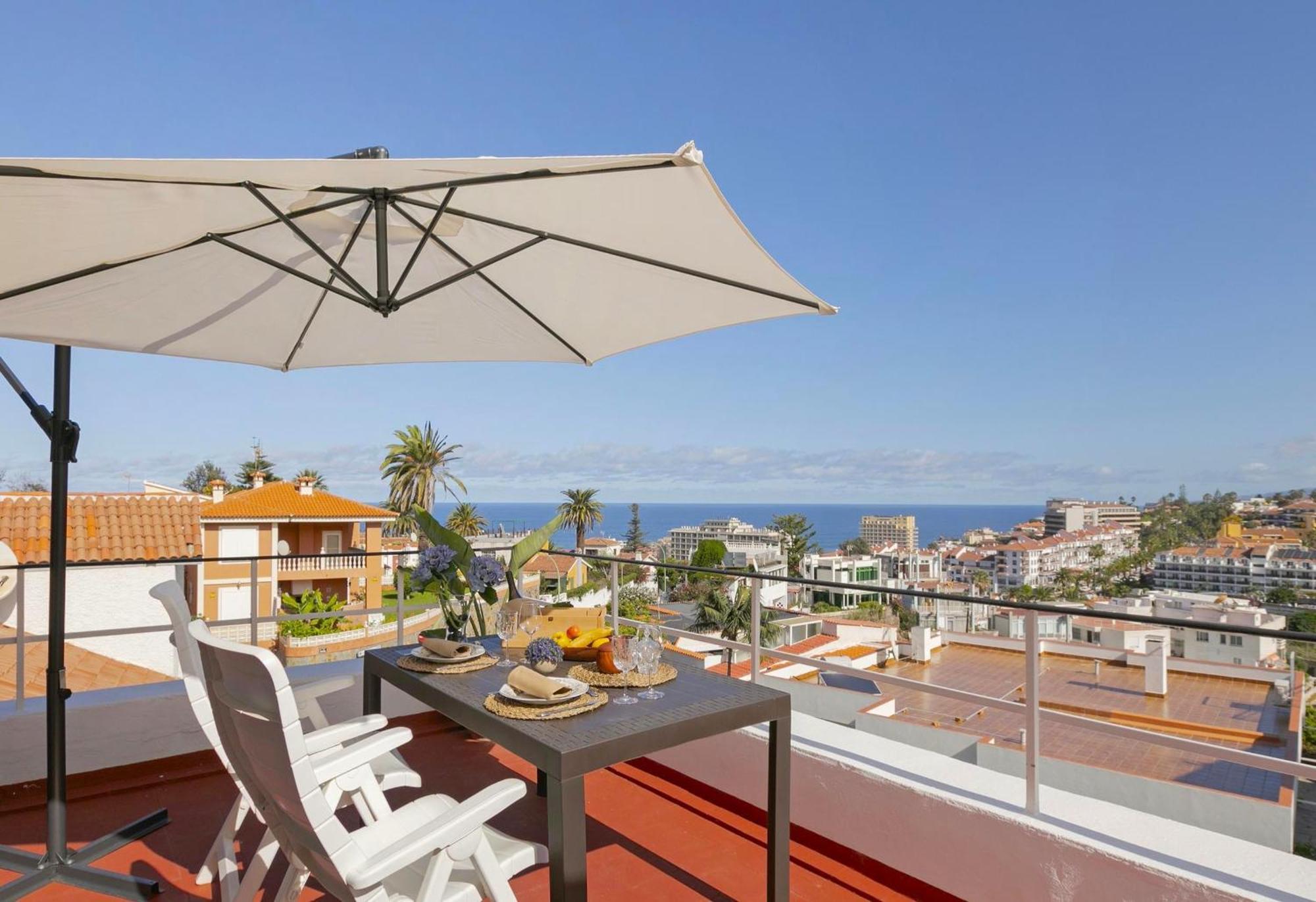 Spacious Penthouse With King-Size Bed, Huge Terrace, Ocean & Teide View Puerto de la Cruz  Ngoại thất bức ảnh